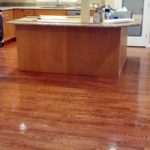 Freshly stained red oak with oil base finish